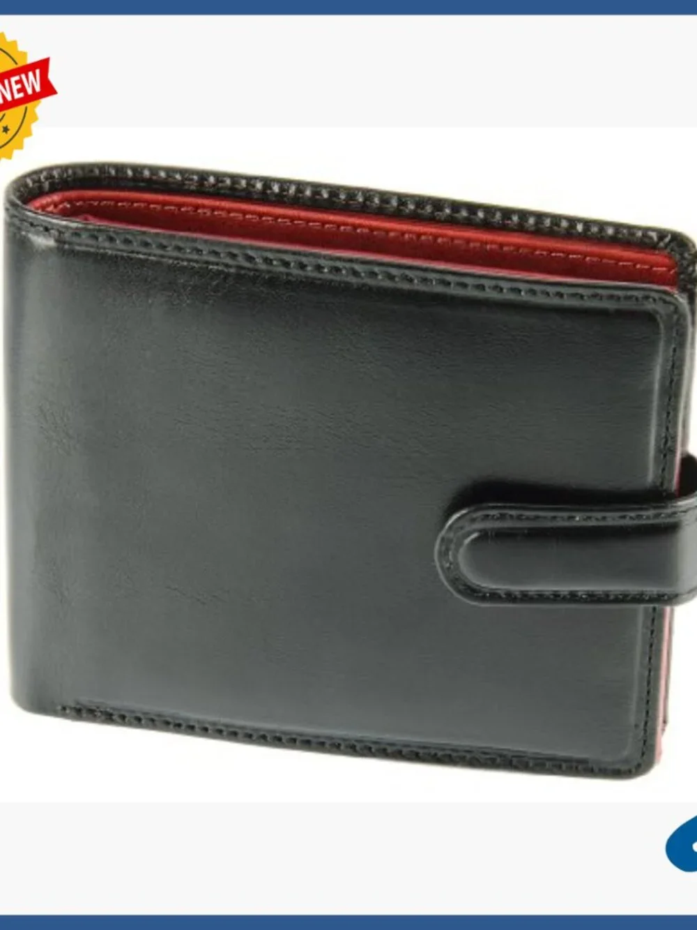 Tri-Fold RFID Blocking Leather Wallet with Coin Compartment